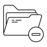 Remove folder icon isolated on white background vector