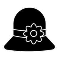 un icono de diseño único de sombrero vector