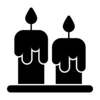 Trendy vector design of candles