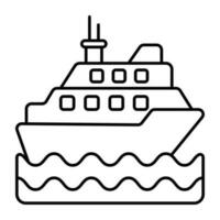 An icon design of boat vector