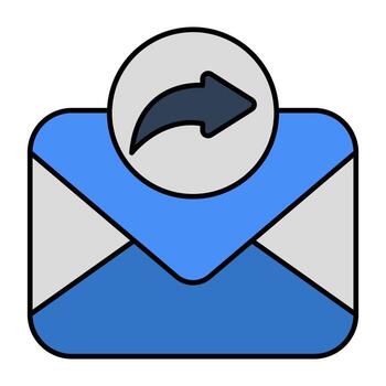 un único diseño icono de enviar correo vector