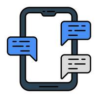 Trendy vector design of mobile chatting