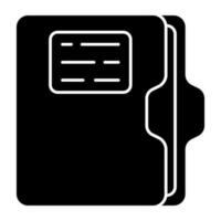 Editable design icon of document case vector