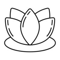 An icon design of lotus flower vector