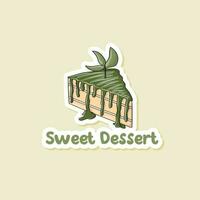 Colorful hand drawn sweet dessert sticker vector