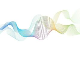 Abstract Gradient Wavy Lines Motion Background. vector