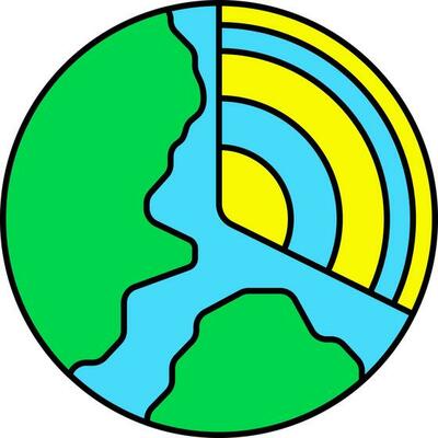 Colorful Earth Layers Icon In Flat Style.