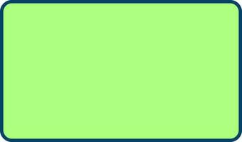 Isolated Rectangle Icon In Green Color. vector