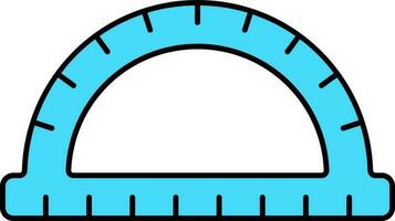 Protractor Icon In Blue Color. vector