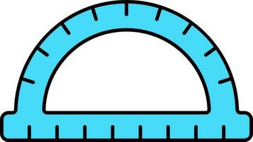 Protractor Icon In Blue Color. vector