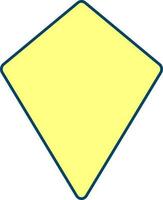 Geometry Cone Angle Icon In Yellow Color. vector
