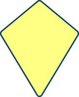 Geometry Cone Angle Icon In Yellow Color. vector