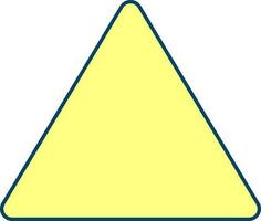 Isolated Triangle Icon In Yellow Color. vector
