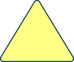 Isolated Triangle Icon In Yellow Color. vector