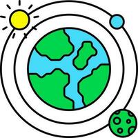 Colorful Universe Icon In Flat Style. vector