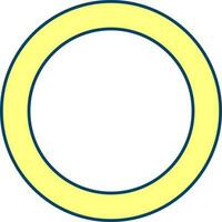 Isolated Circle Icon In Yellow Color. vector
