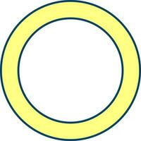 aislado circulo icono en amarillo color. vector