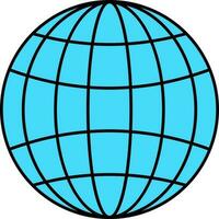 Isolated Globe Icon In Blue Color. vector