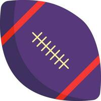 Purple and Red American Football Icon In Flat Style. vector