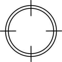 Target Point Icon In Linear Style. vector