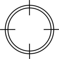 Target Point Icon In Linear Style. vector