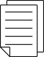 Black Thin Line Art Of Document Icon. vector