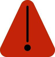 Red And Black Warning Symbol Or Icon. vector