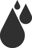 Falling Drop Or Leaking Icon In Black Color. vector