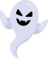 Flat Style Cute Ghost Cartoon Character Icon. vector