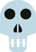 Isolated Human Skull Icon In Grey And Black Color. vector