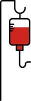 Blood Bag Hang Stand Icon In Flat Style. vector