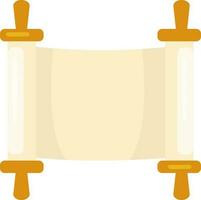 Copy Space Torah Icon In Yellow Color. vector