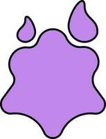 Flat Illustration Of Purple Color Splash Icon. vector