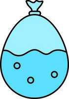 Isolated Blue Water Balloon Icon In Flat Style. vector