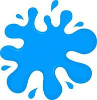 Blue Color Splash Icon Or Symbol. vector