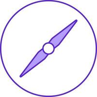 Violet And White Compass Icon In Flat Style. vector