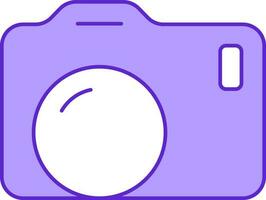 Isolated Camera Icon In Violet Color. vector