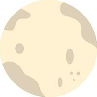 Cosmic And Grey Full Moon Icon In Flat Style. vector