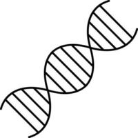 Black DNA Structure Icon Or Symbol. vector