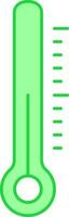 Low Temperature Indicate Thermometer Icon In Green Color. vector