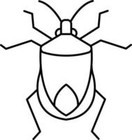 Stroke Style Stink Bug Icon Or Symbol. vector