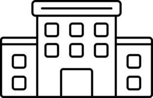 Black Outline Of House Or Shop Icon. vector