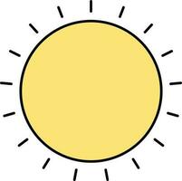 Yellow Sun Icon Or Symbol Icon In Flat Style. vector