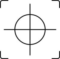 Black Linear Illustration Of Target Icon. vector