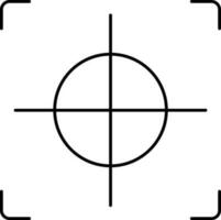 Black Linear Illustration Of Target Icon. vector