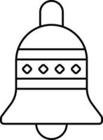 Isolated Bell Icon In Line Art. vector