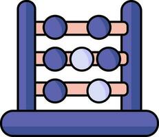 Flat Abacus Icon In Blue And Pink Color. vector