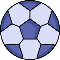 Blue Soccer Icon In Flat Style. vector