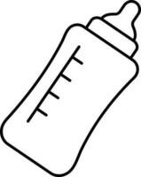 Isolated Baby Bottle Thin Linear Icon. vector