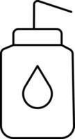 Isolated Wash Bottle Icon In Linear Style. vector